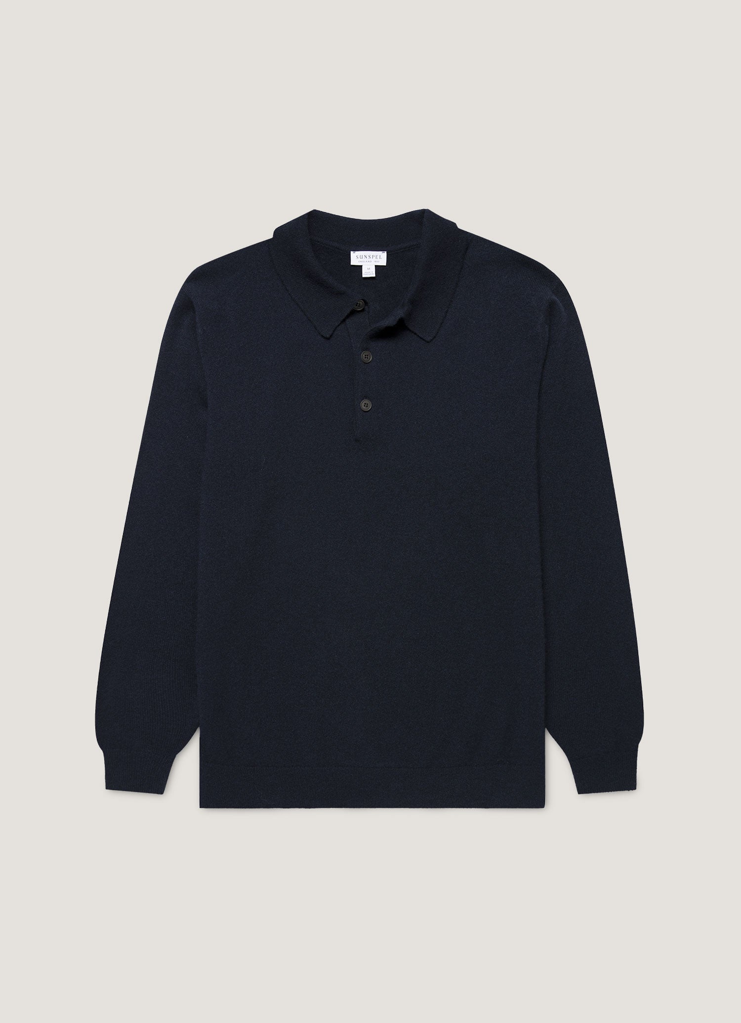Men's Cashmere Polo Shirt in Navy