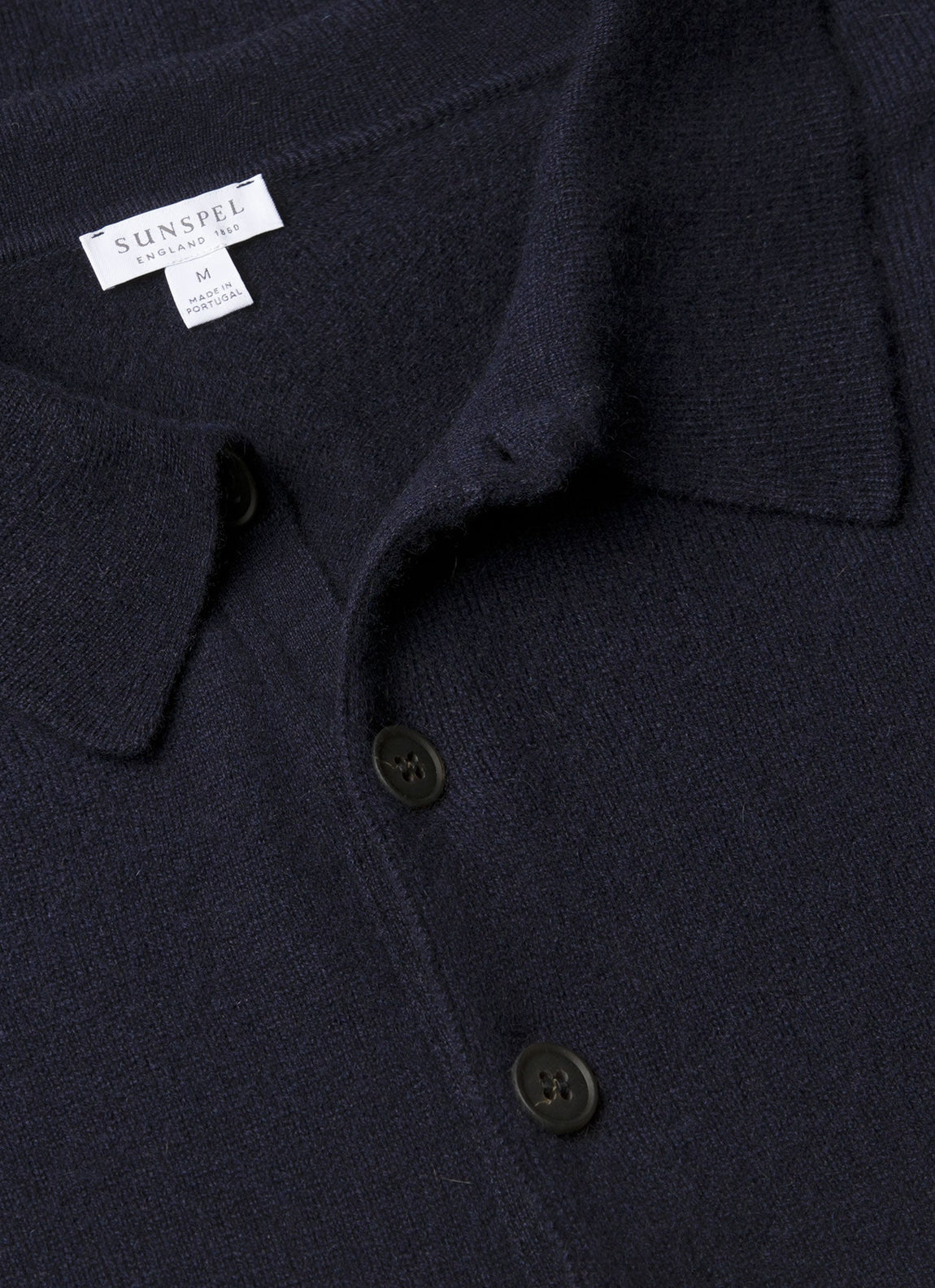 Men's Cashmere Polo Shirt in Navy