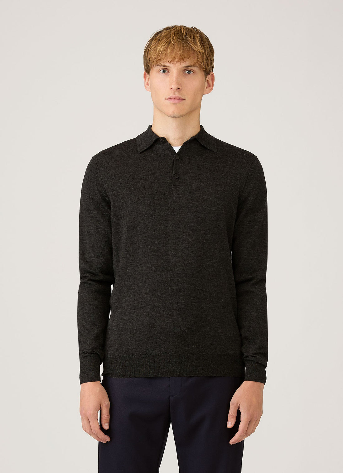 Extra‑Fine Merino Knitted Polo Shirt