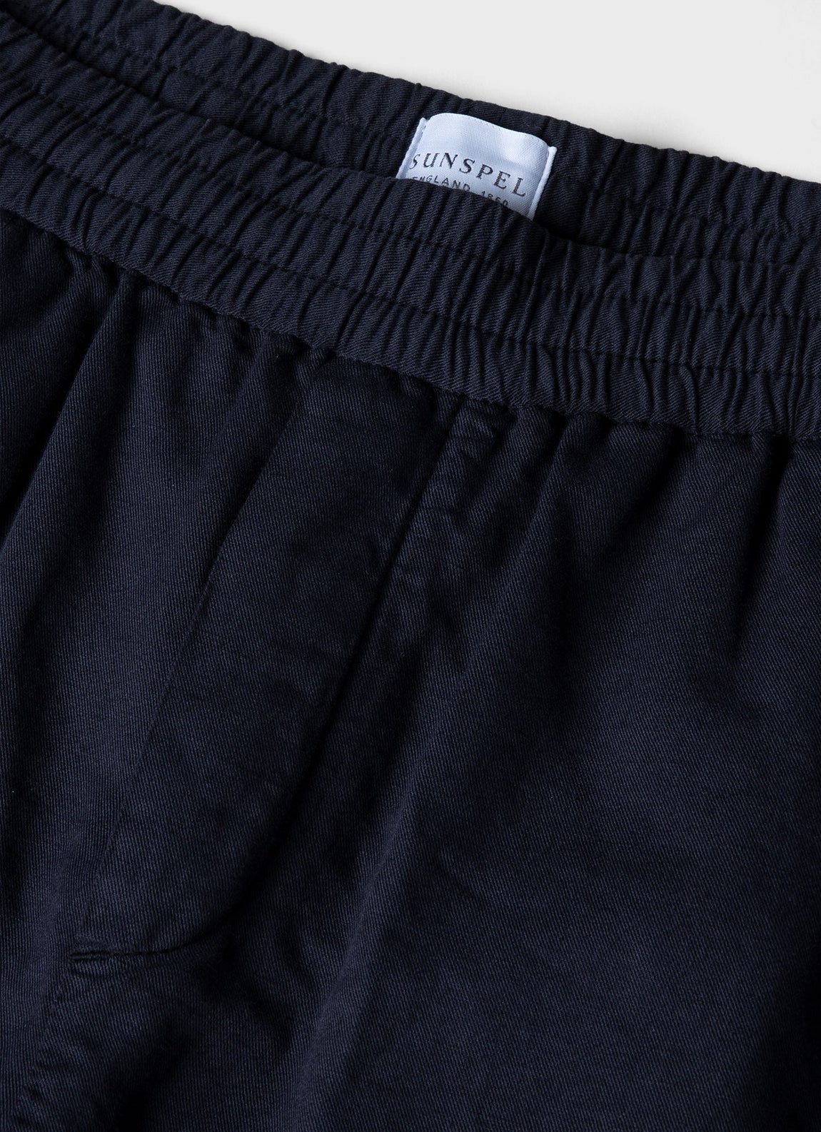 Men's Cotton Linen Drawstring Trouser in Navy