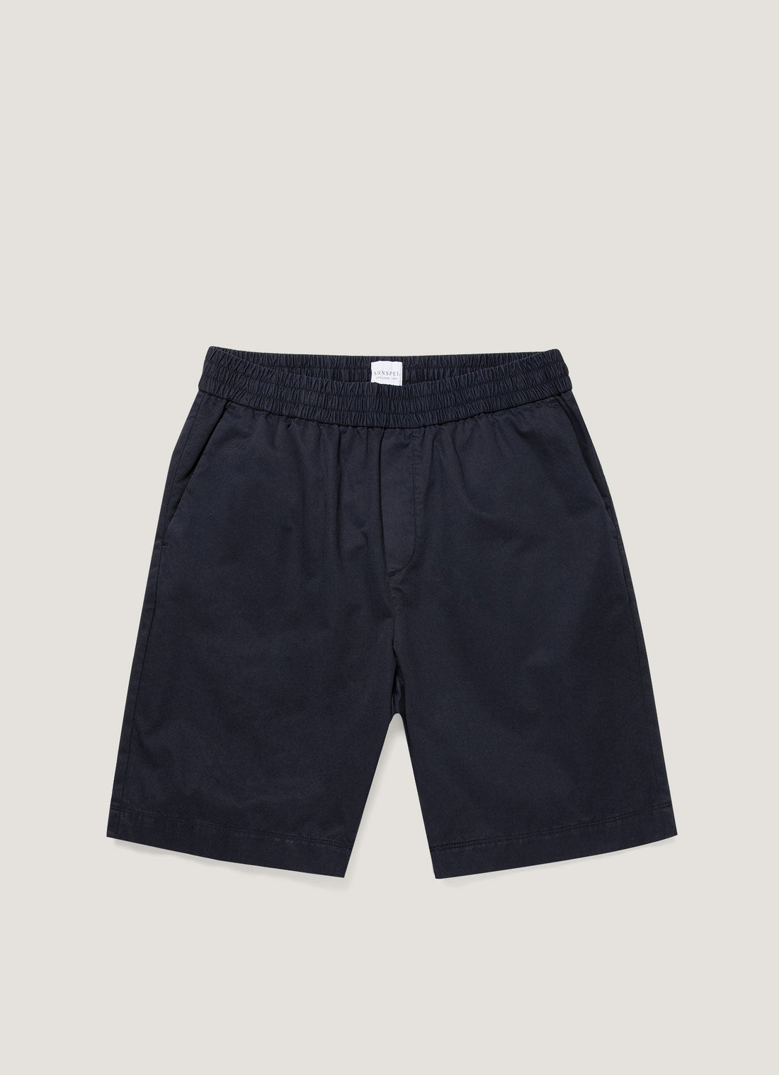 Men's Cotton Linen Drawstring Shorts in Navy