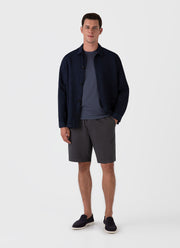 Men's Cotton Linen Drawstring Short in Charcoal