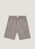 Men's Cotton Linen Drawstring Shorts in Pewter