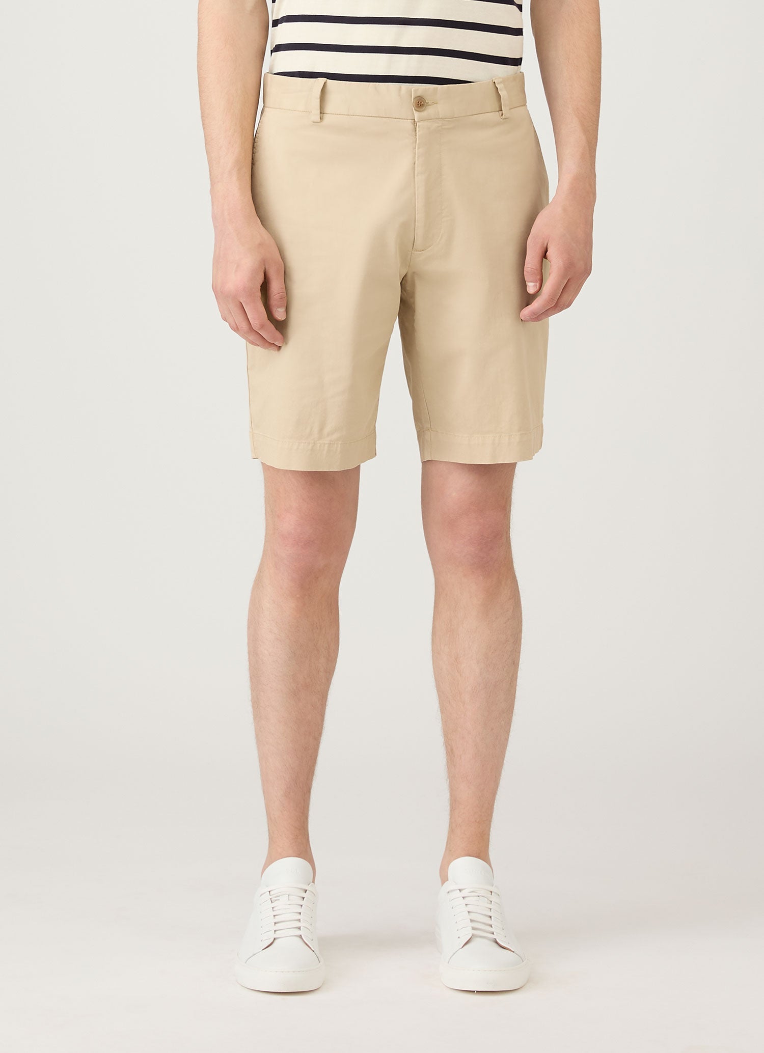 Men's Chino Shorts in Light Stone | Sunspel