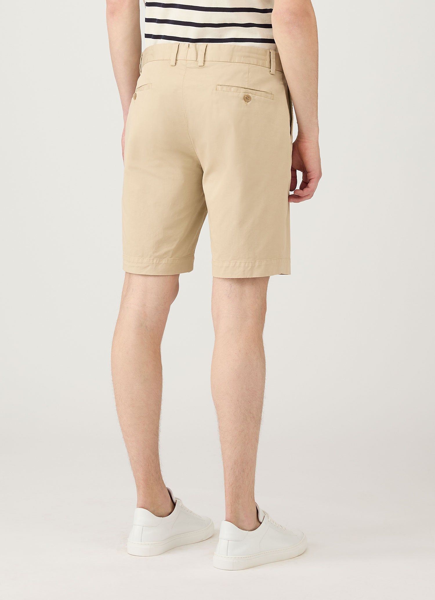 Men's Chino Shorts in Light Stone | Sunspel