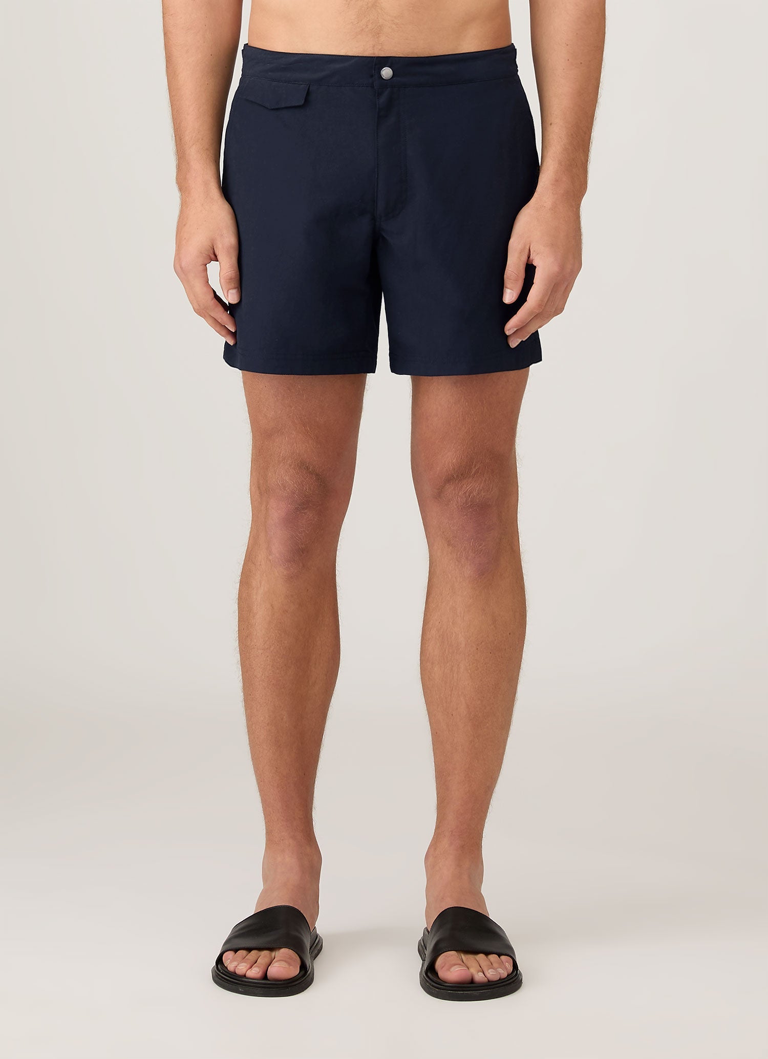 Men's Tailored Swim Shorts in Navy | Sunspel