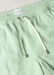 Men's Drawstring Swim Shorts in Bright Green/White