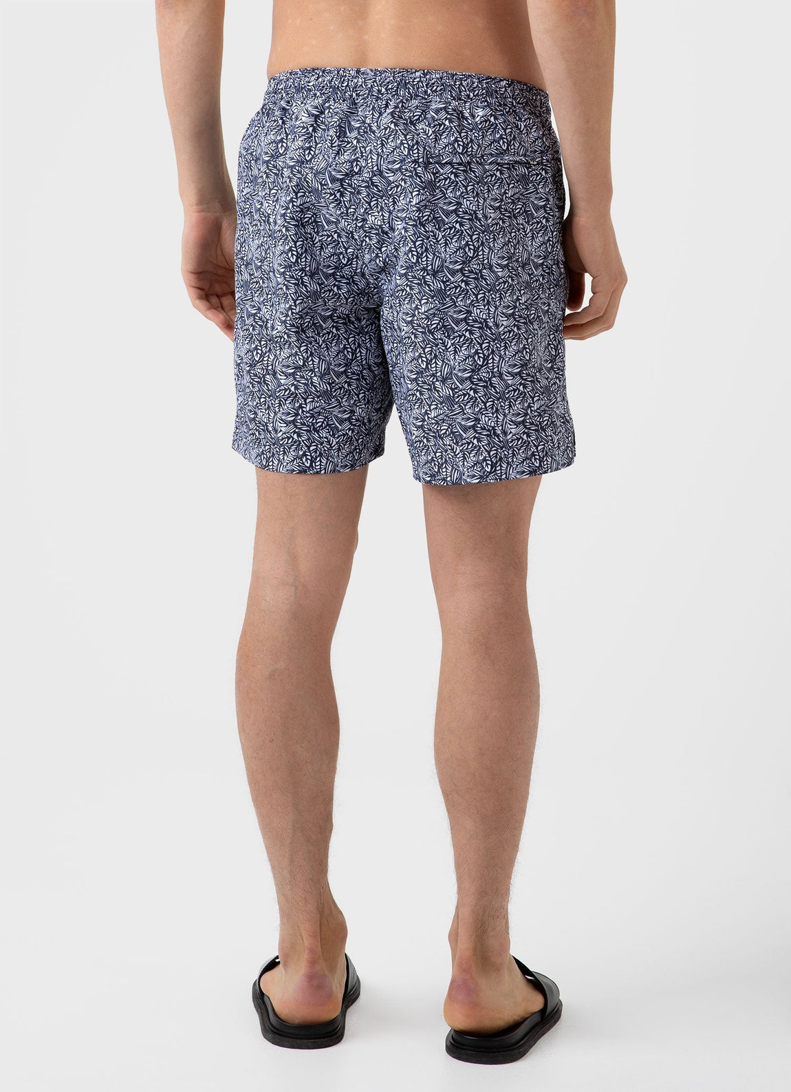 Men's Swimshort in Navy Tropics Print