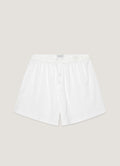 Men's Cellular Cotton One-Button Boxer Short in White