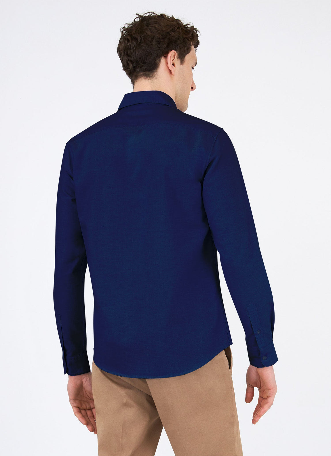 Men's Poplin Casual Shirt in Navy