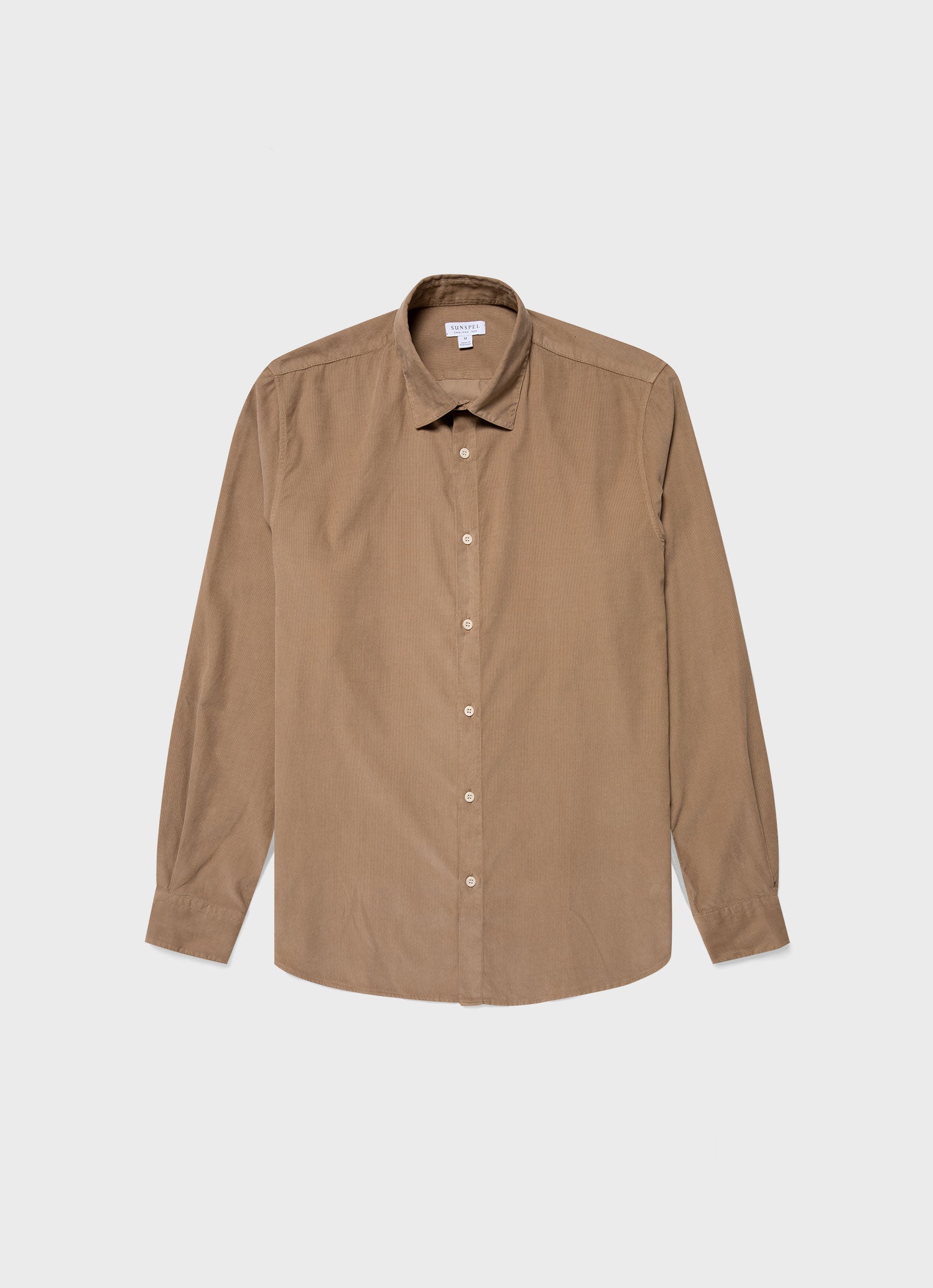 Men's Fine Cord Shirt in Stone