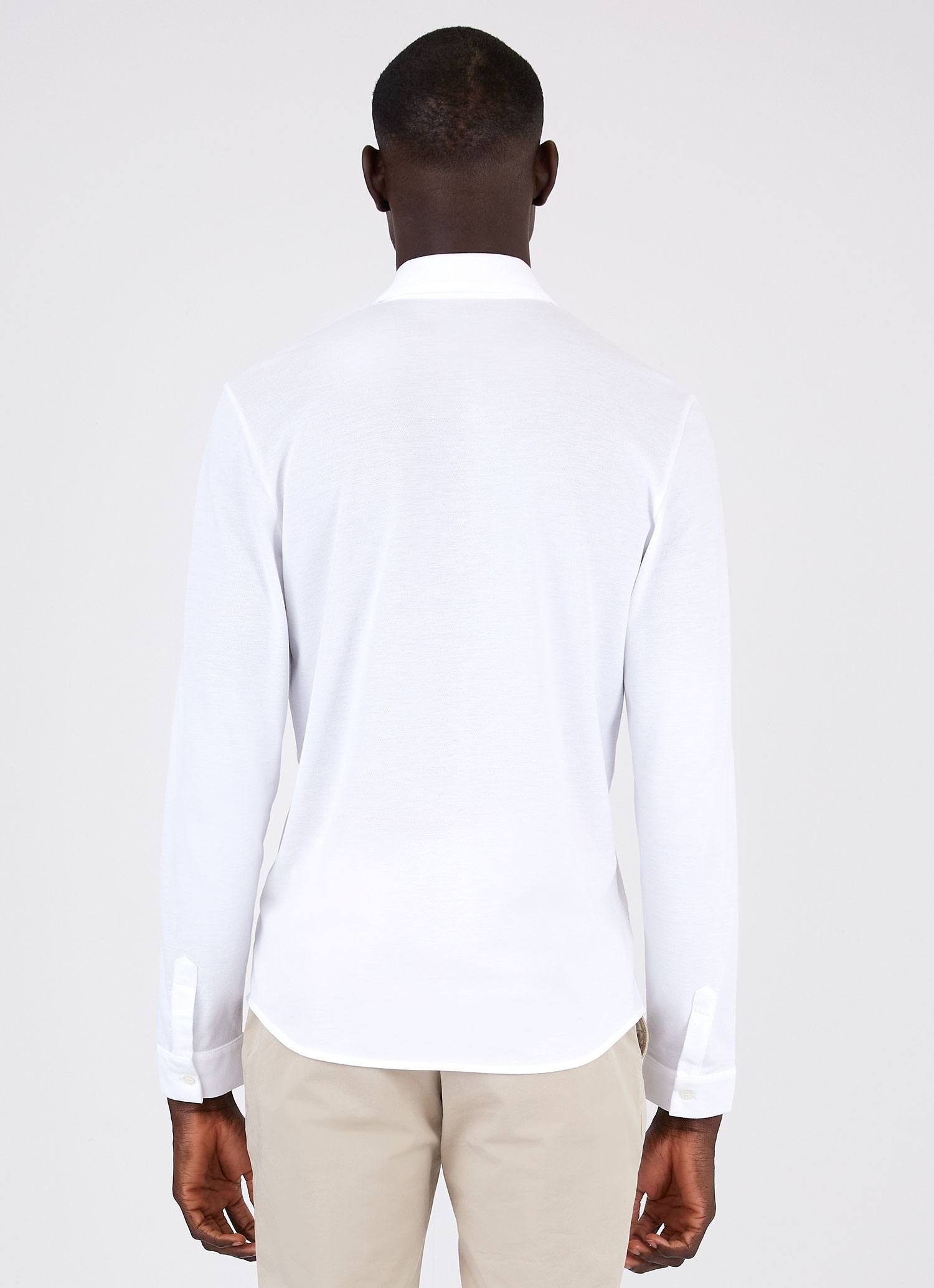 Men's Piqué Shirt in White