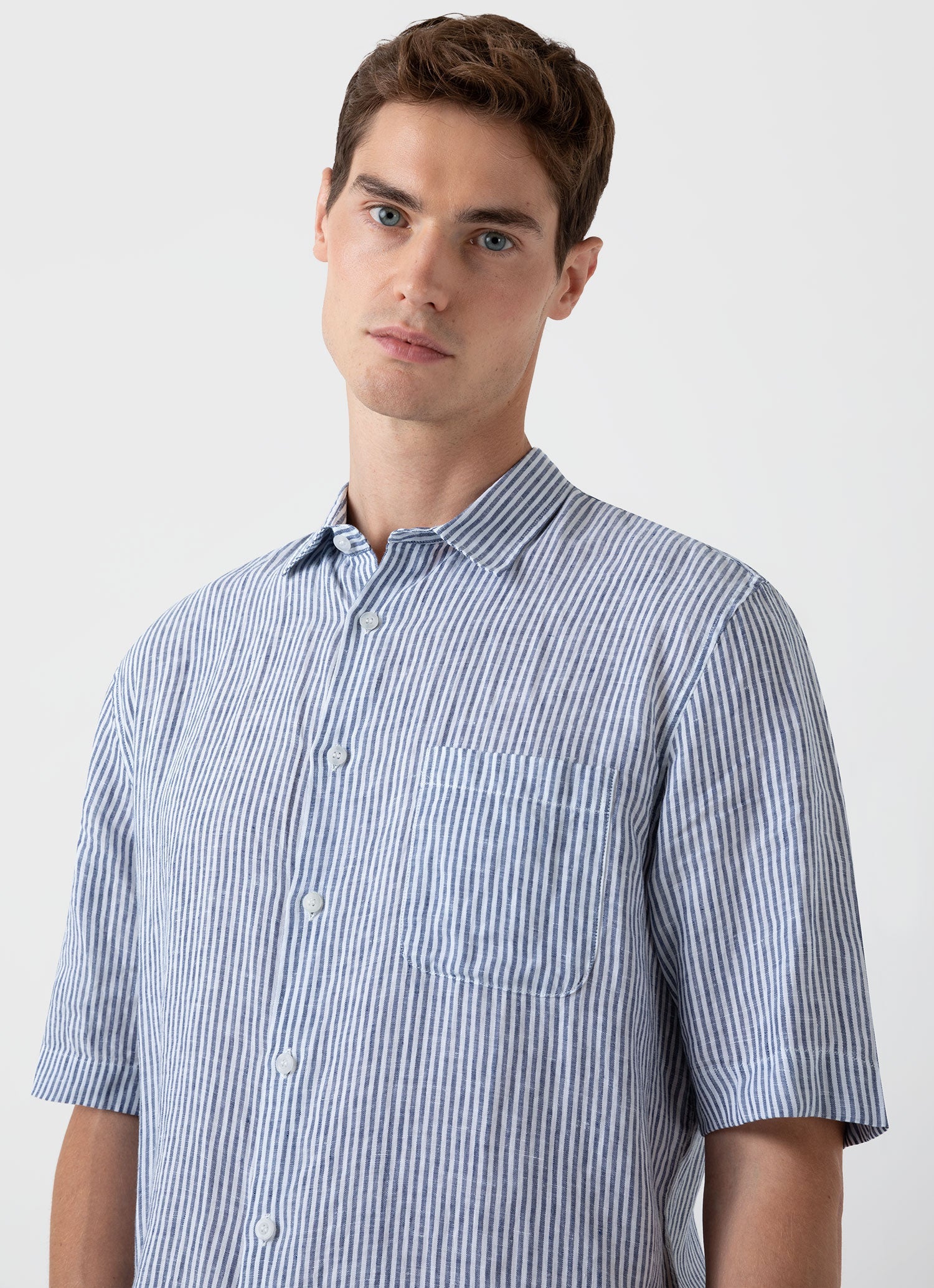 White linen shirt outlet men's short sleeve