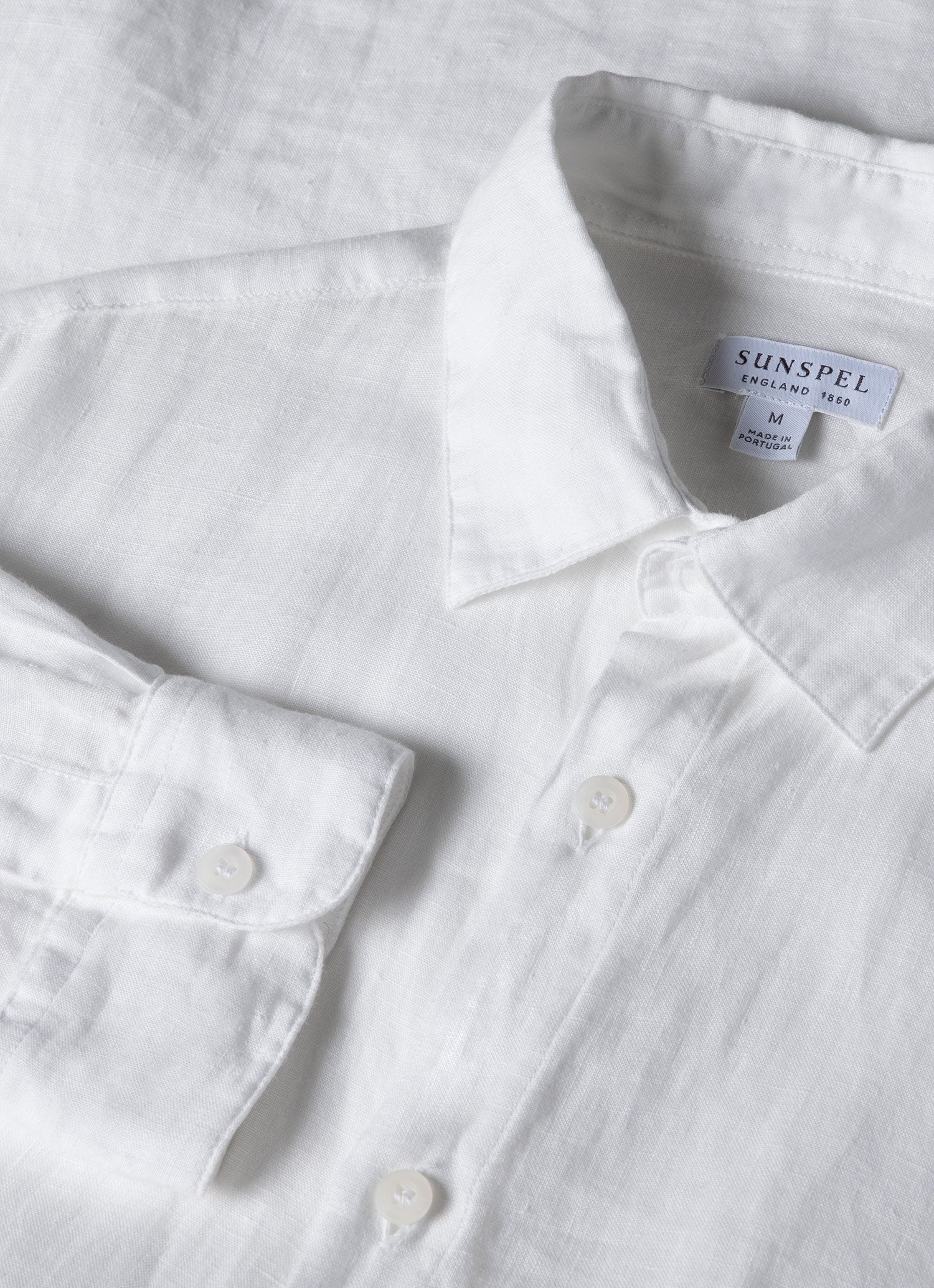 Men's Linen Shirt in White | Sunspel