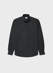 Men's Button Down Flannel Shirt in Anthracite