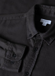 Men's Button Down Flannel Shirt in Anthracite