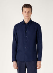 Men's Linen Shirt in Navy