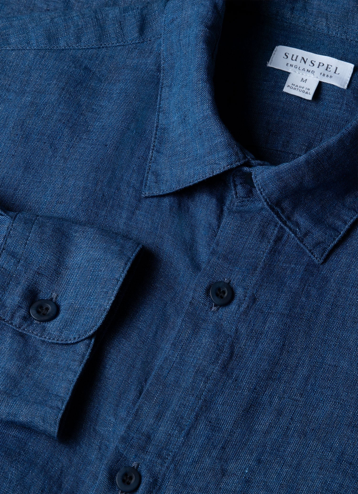 Men's Linen Shirt in Ink Blue