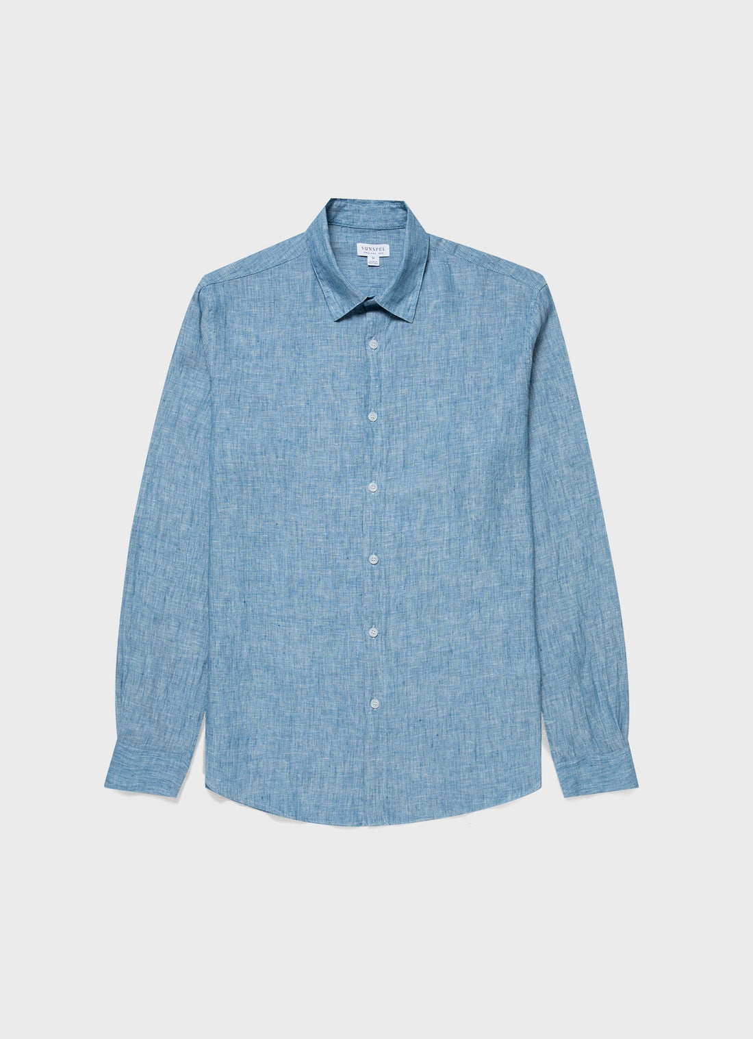 Men's Linen Shirt in Como Blue