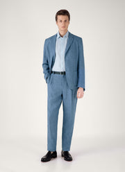 Men's Linen Shirt in Light Blue