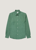 Men's Linen Shirt in Bright Green