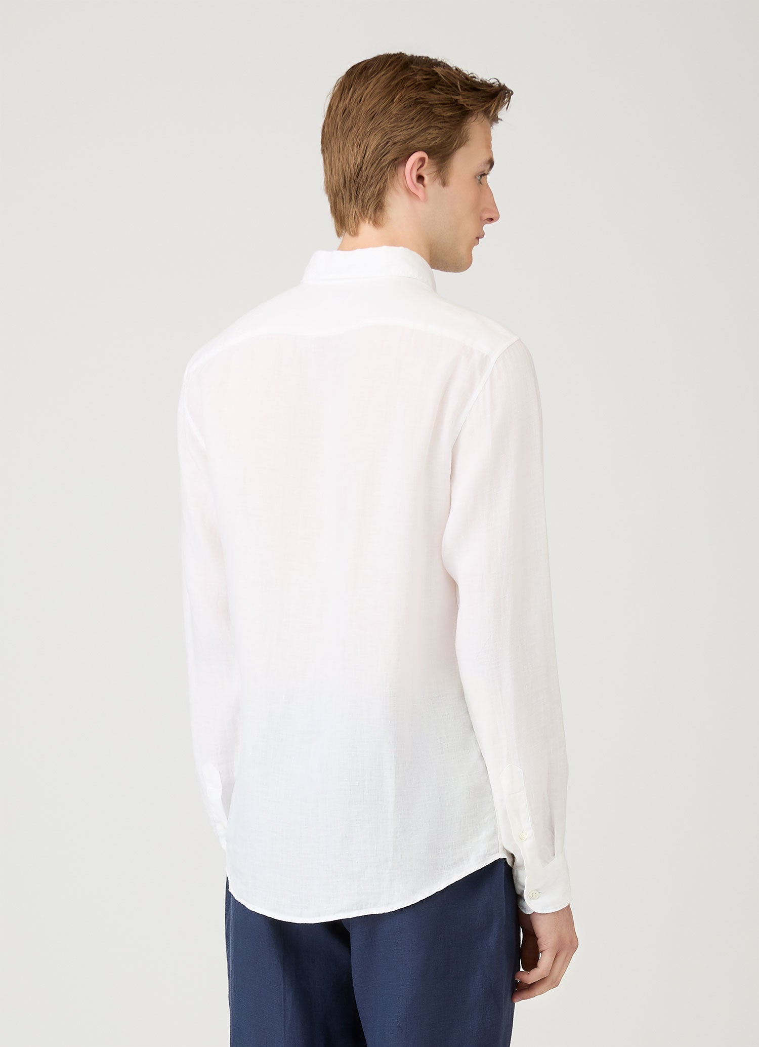 Men's Linen Shirt in White | Sunspel