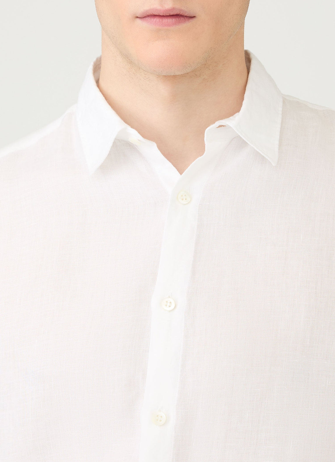 Men's Linen Shirt in White