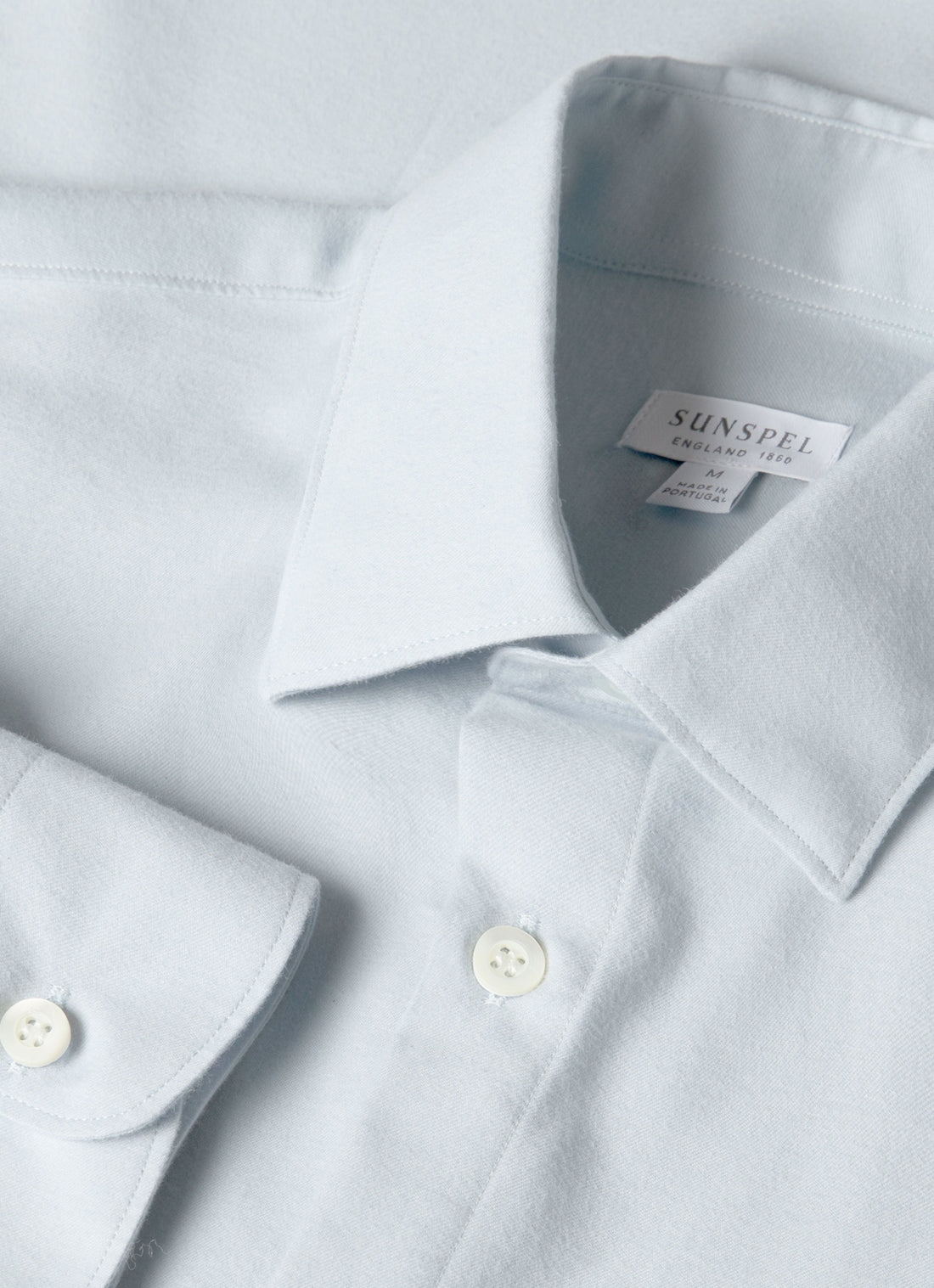 Men's Cotton Cashmere Shirt in Light Blue