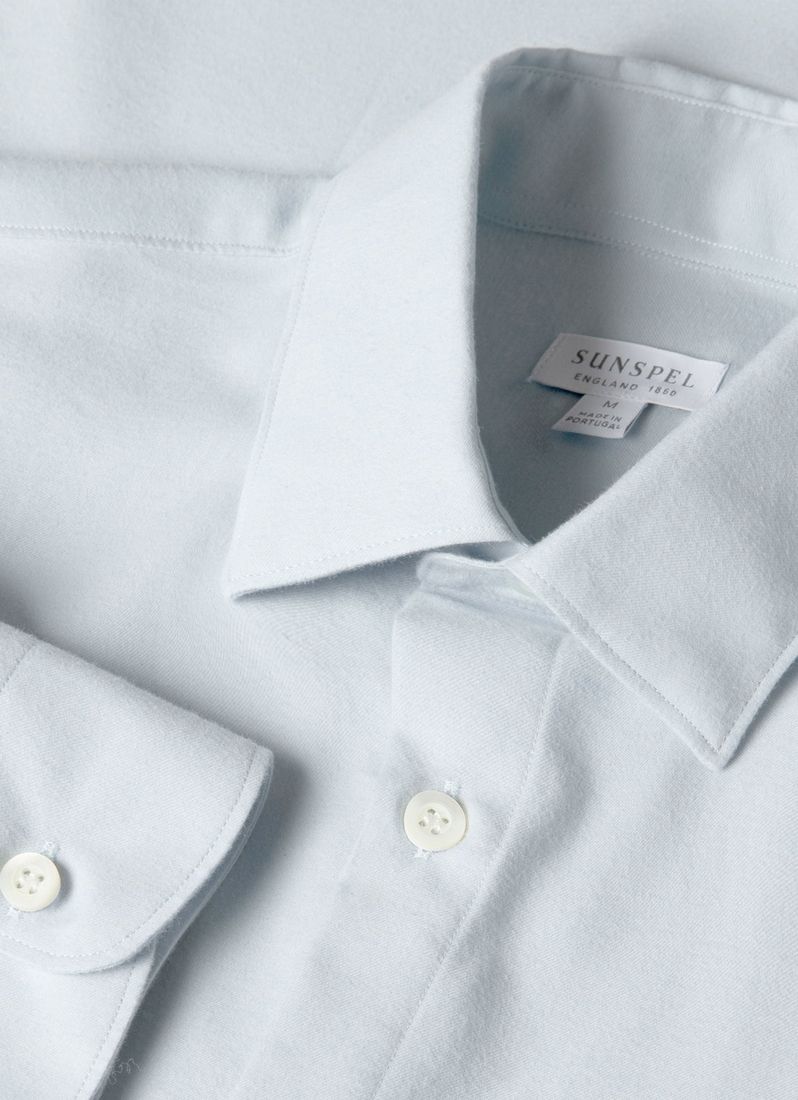 Men's Cotton Cashmere Shirt in Light Blue