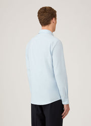 Men's Cotton Cashmere Shirt in Light Blue
