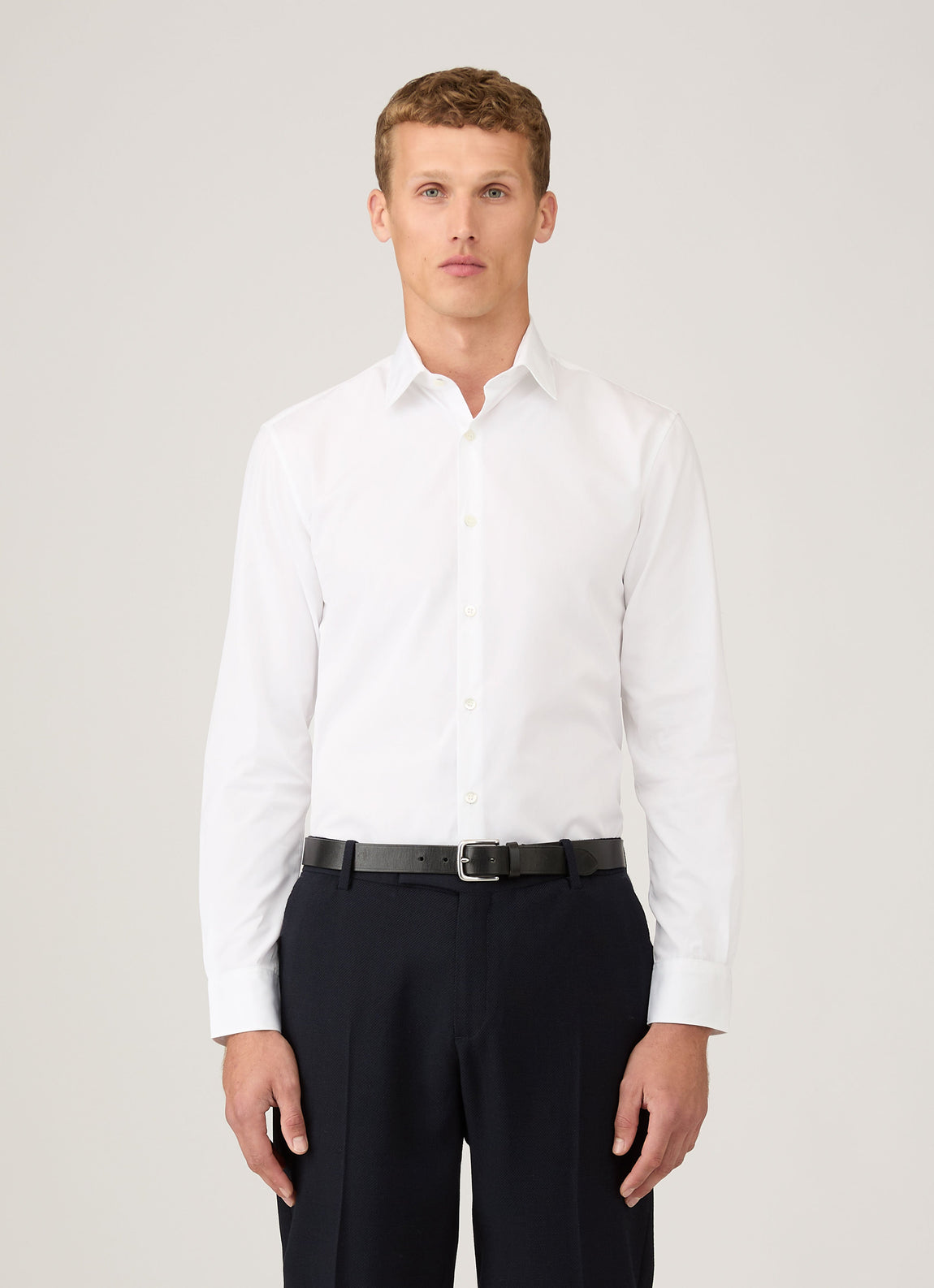 white christmas dresses Men's Sea Island Cotton Shirt in White