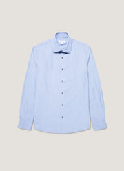 Men's Cotton Stretch Shirt in Dark Blue