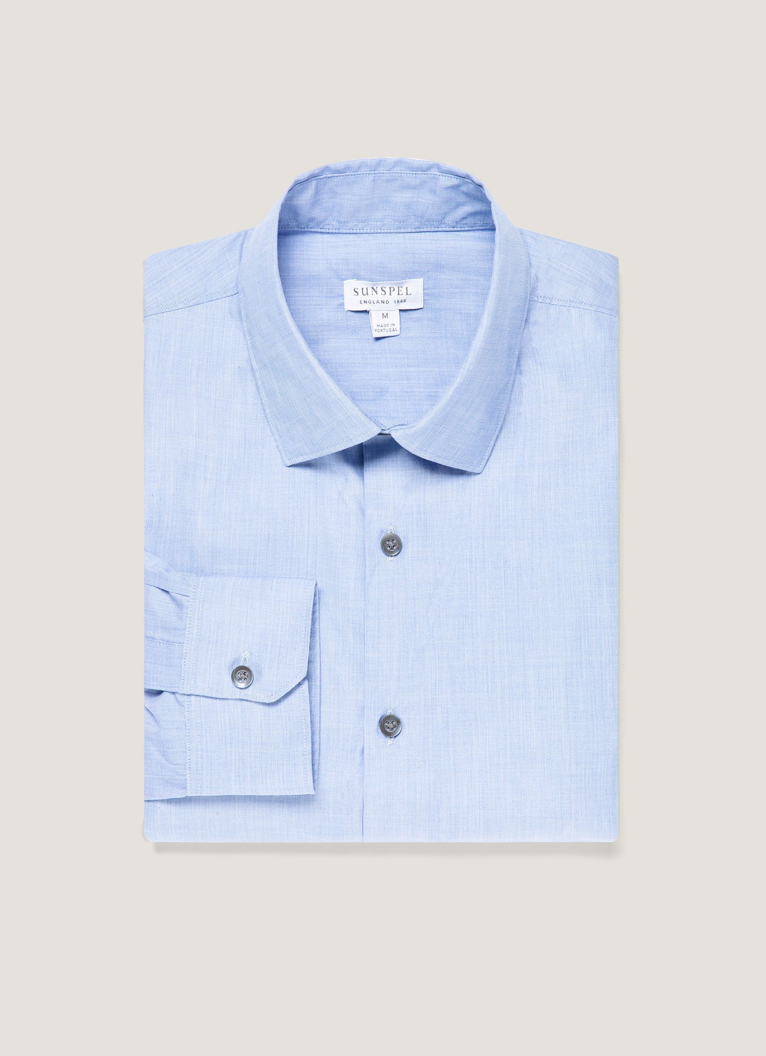 Men's Cotton Stretch Shirt in Dark Blue