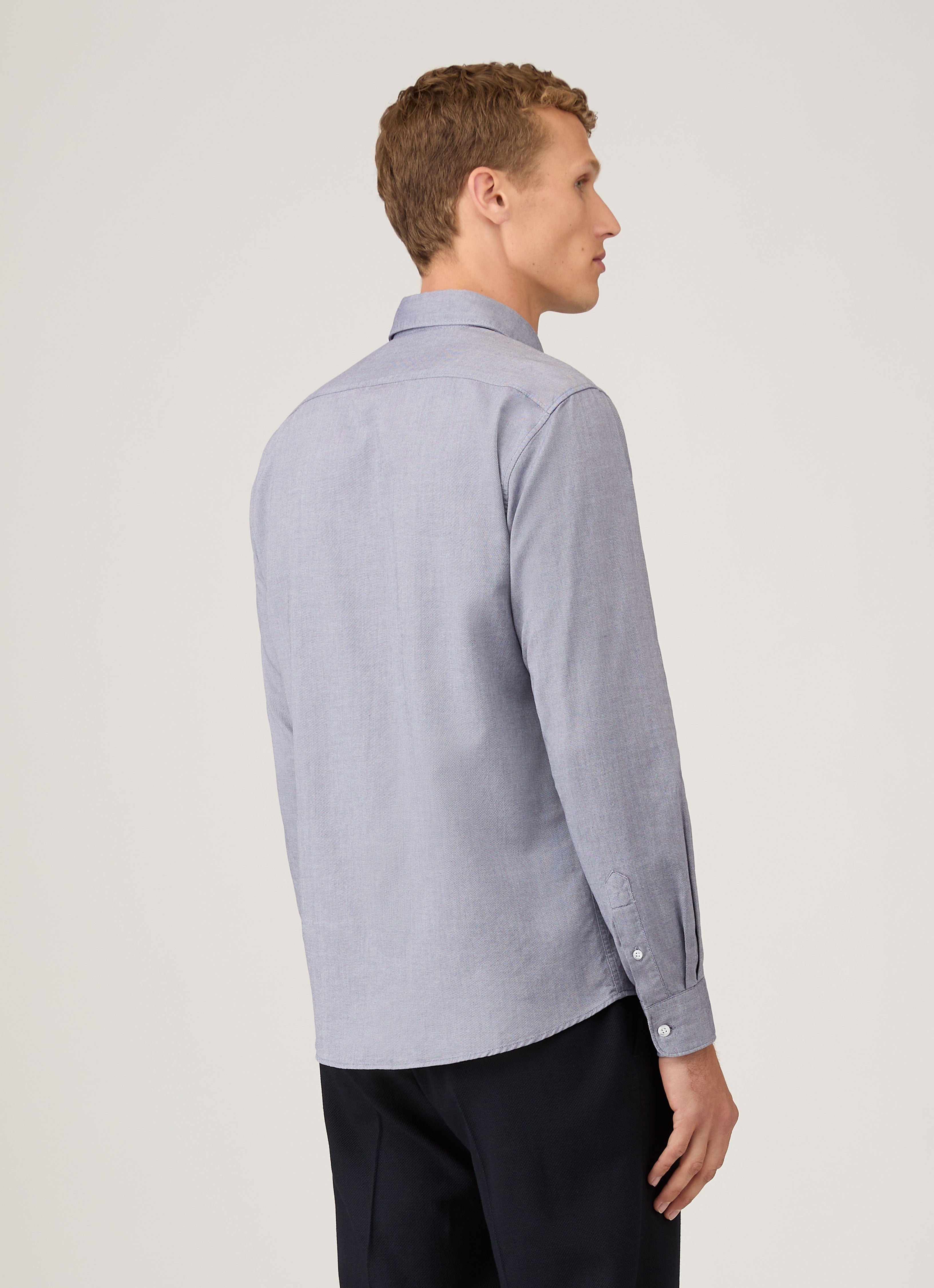 Men's Oxford Shirt in Dark Blue | Sunspel