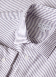 Men's Oxford Shirt in White/Navy