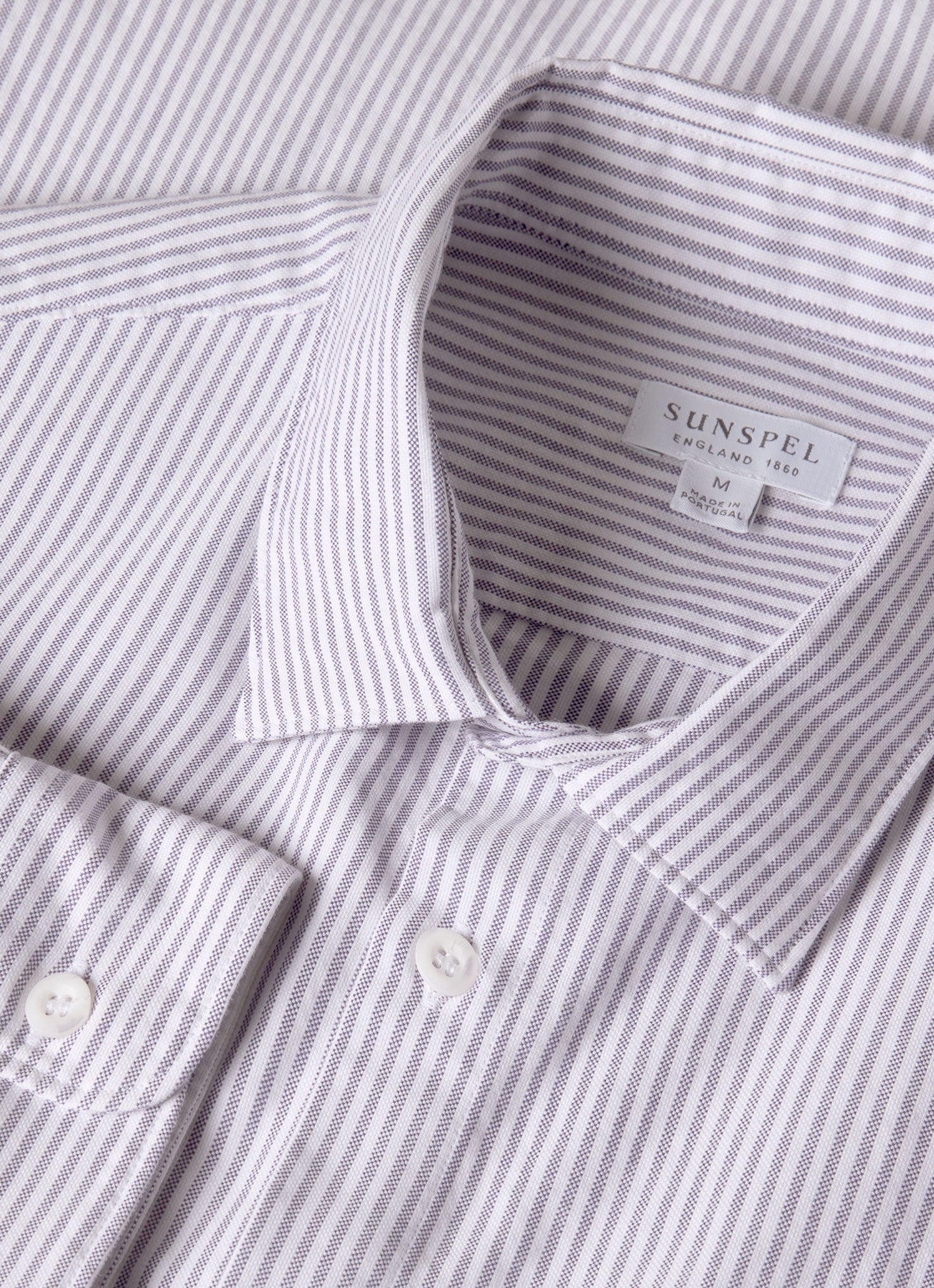 Men's Oxford Shirt in White/Navy