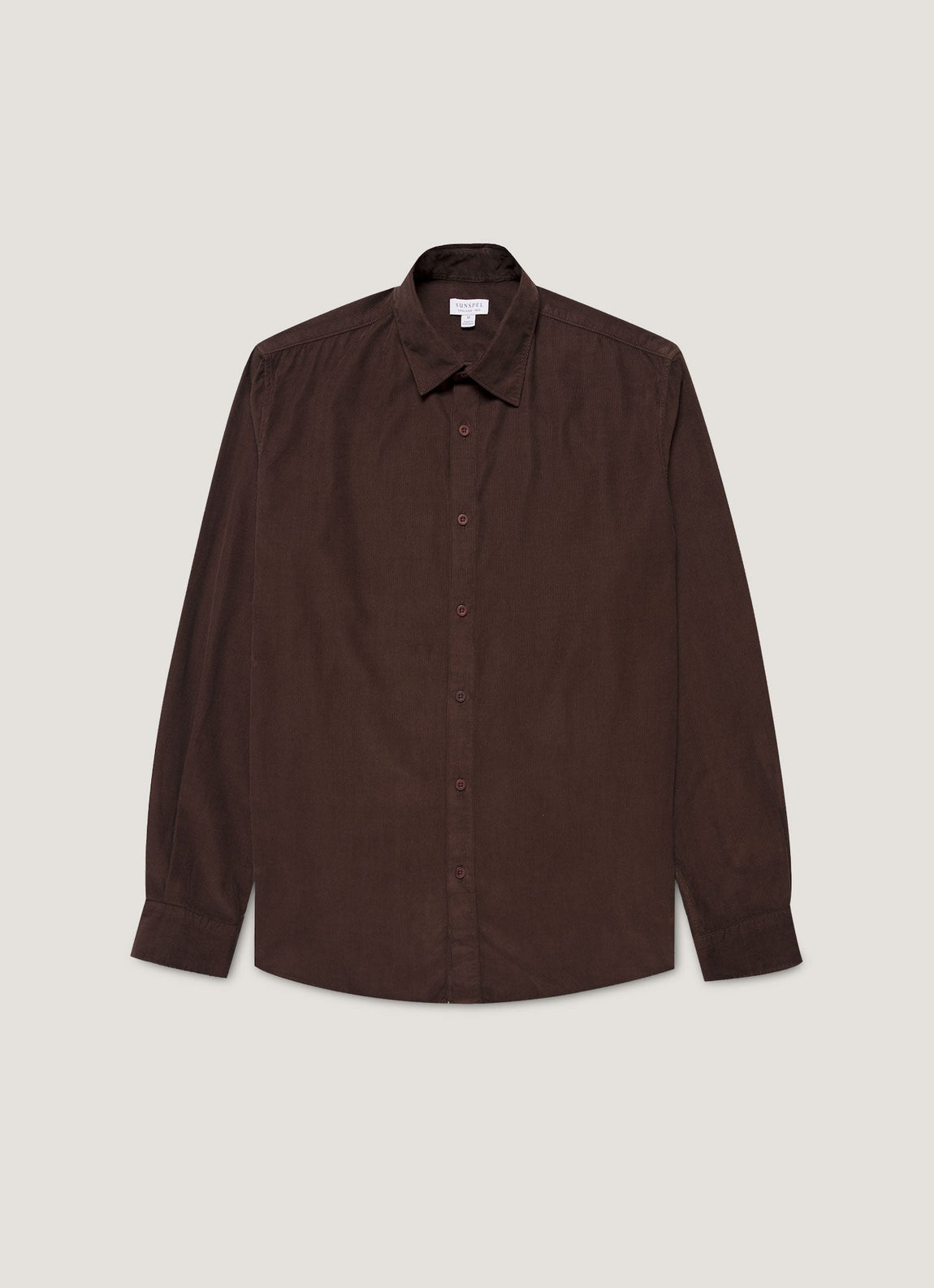 Men's Fine Cord Shirt in Truffle