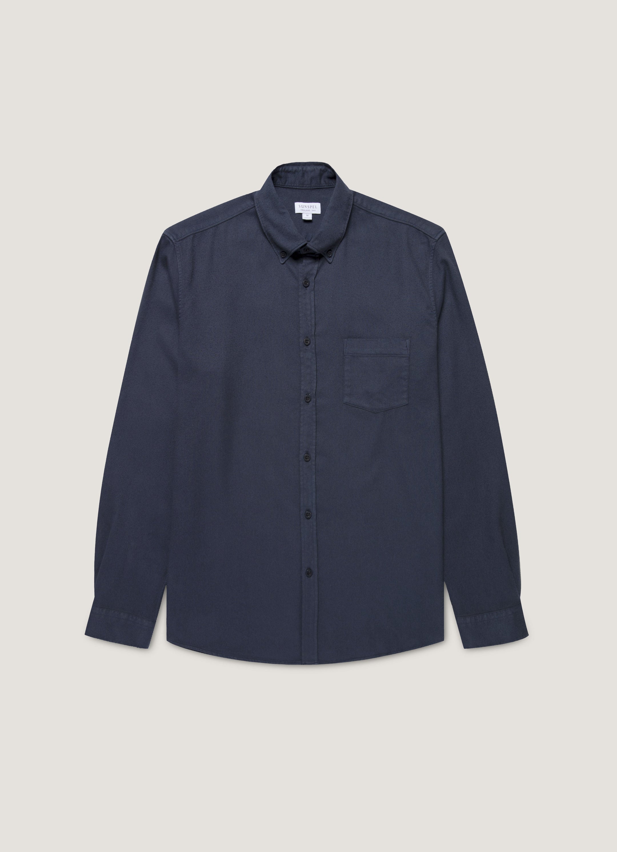 Men's Button Down Flannel Shirt in Navy