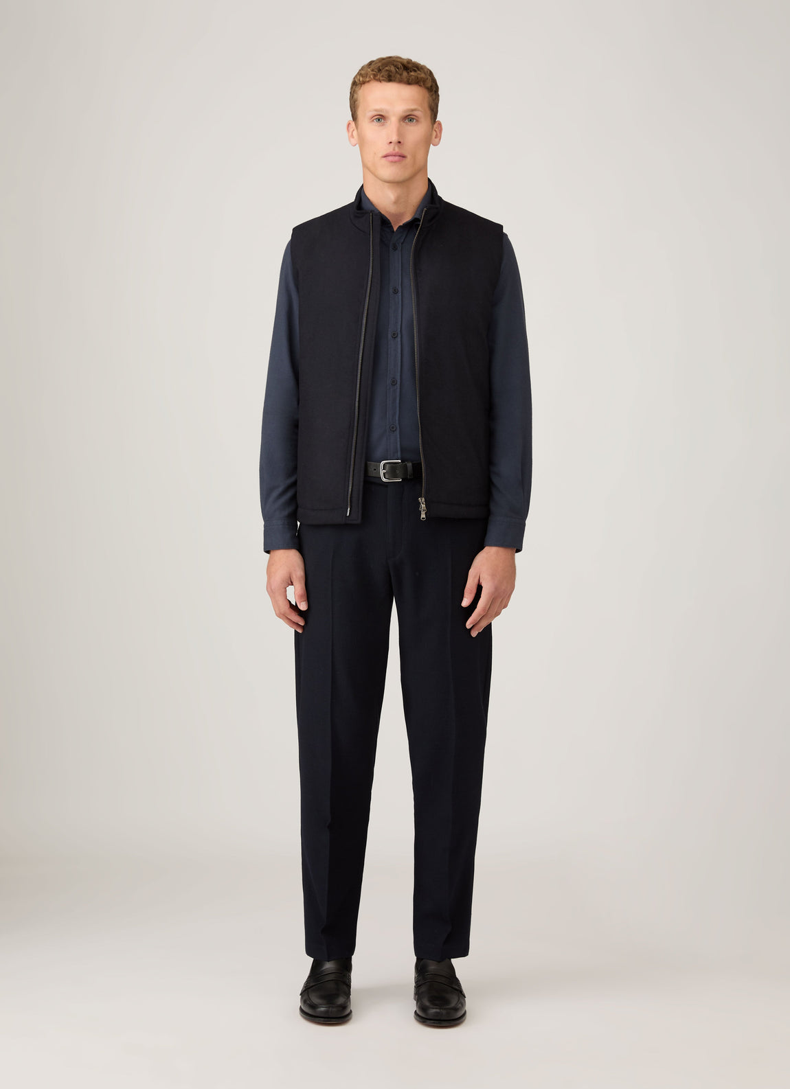 Men's Button Down Flannel Shirt in Navy