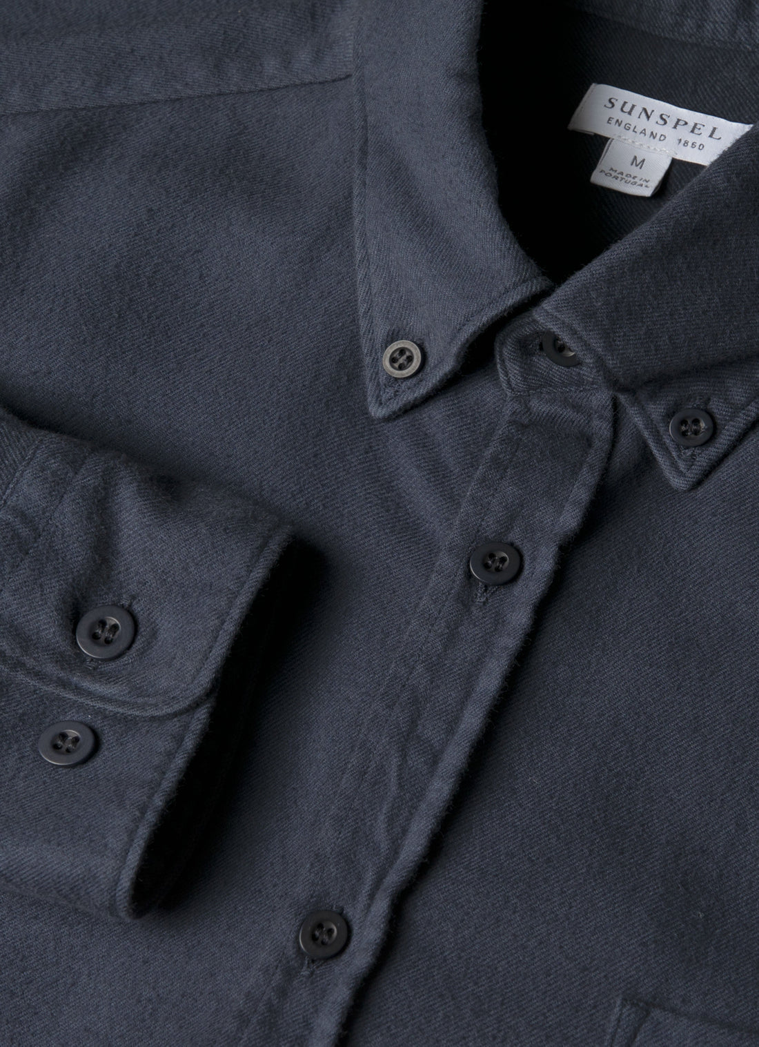 Men's Button Down Flannel Shirt in Navy