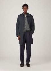 Men's Brushed Cotton Shirt in Charcoal Melange