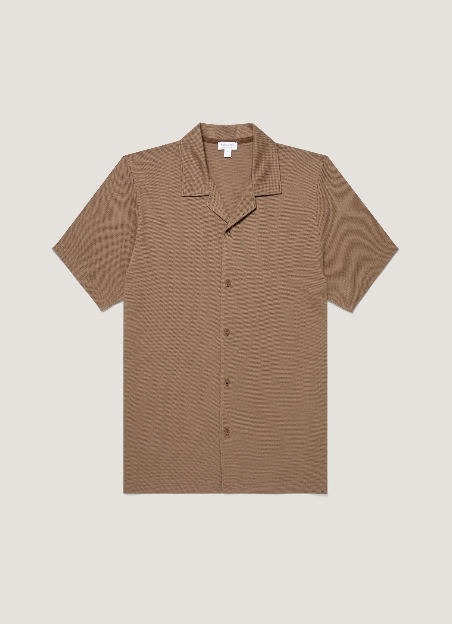 Men's Riviera Camp Collar Shirt in Dark Cedar
