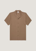 Men's Riviera Camp Collar Shirt in Dark Cedar