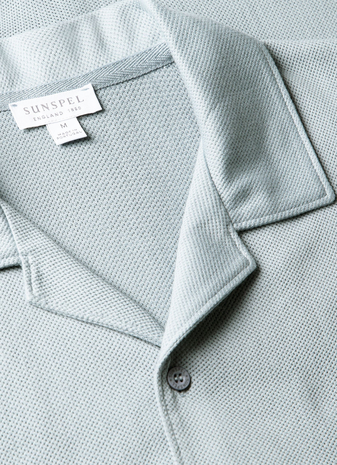 Men's Riviera Camp Collar Shirt in Stone Blue