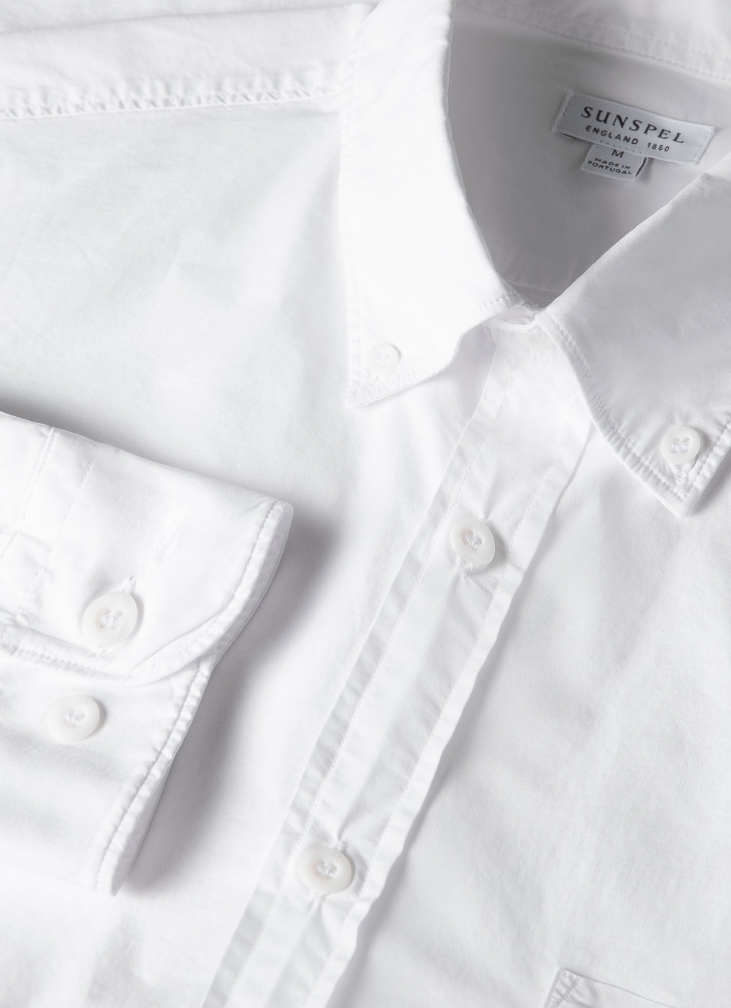 Men's Button Down Poplin Shirt in White