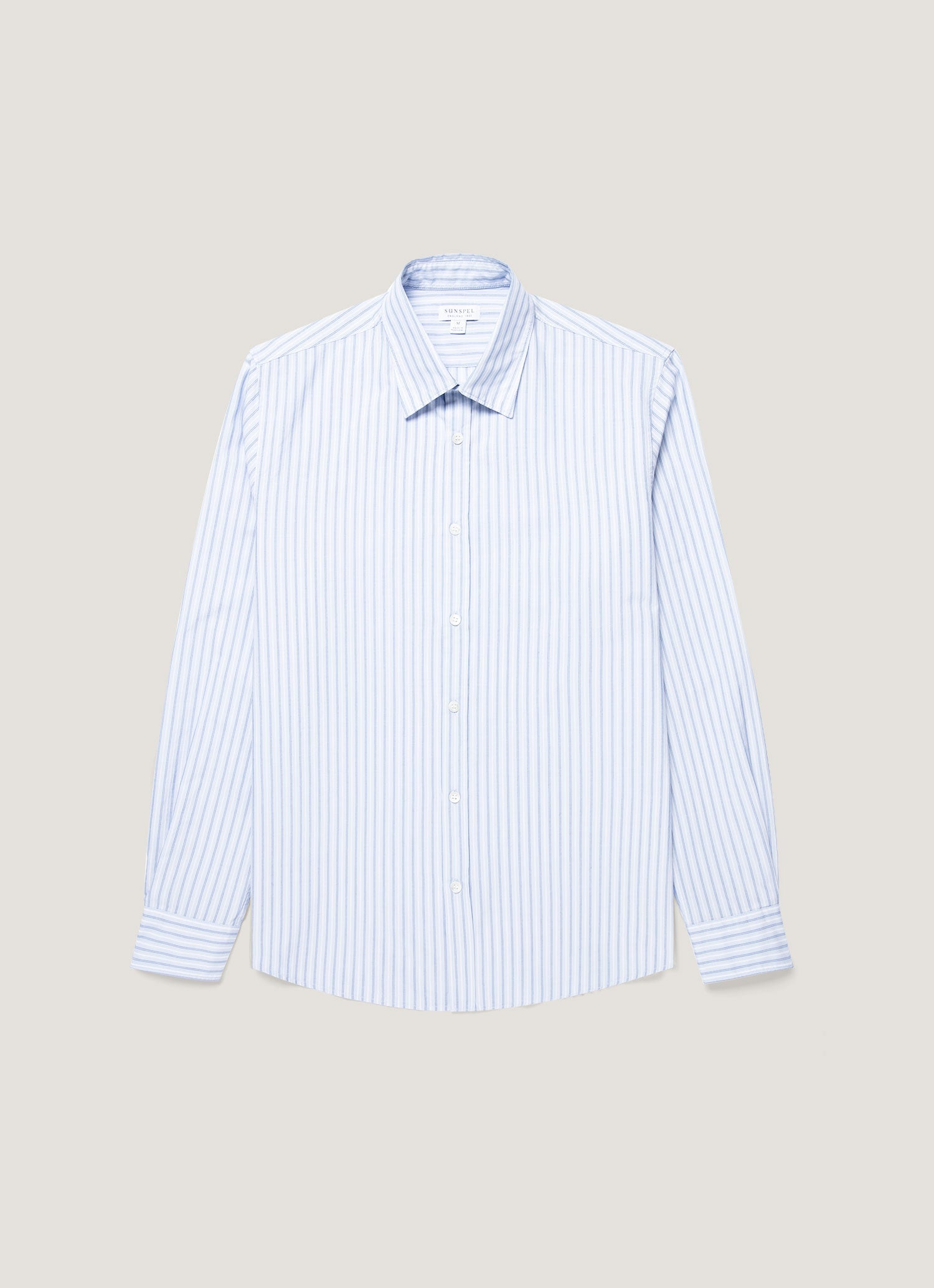 Men's Poplin Shirt in Sky Blue/White/Navy
