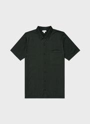 Men's Sea Island Cotton Knit Shirt in Seaweed