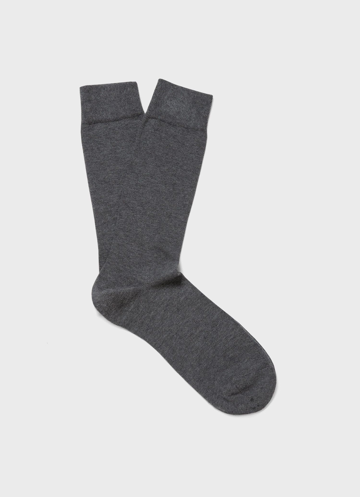 Men's Cotton Socks in Mid Grey Melange | Sunspel