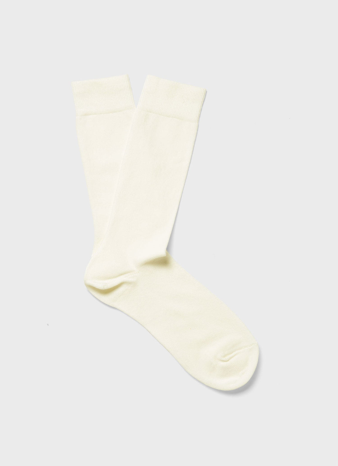 Men's Long Staple Cotton Socks in Archive White