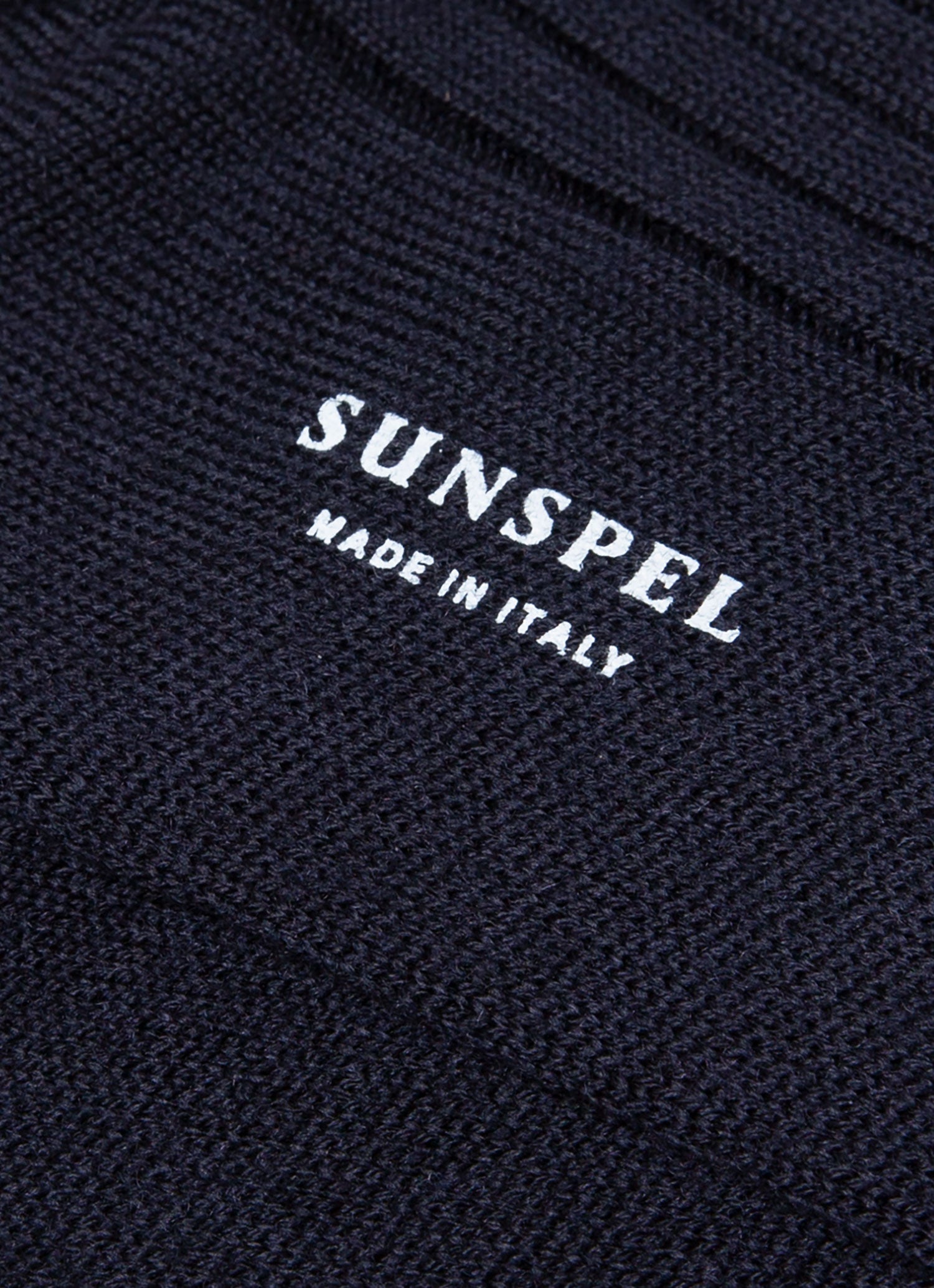 Men's Merino Wool Ribbed Socks in Navy